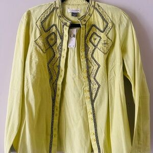 Embroidered Yellow shirt